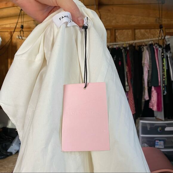 Fame and Partners Cream Wrap Dress Size 12 - Picture 6 of 6